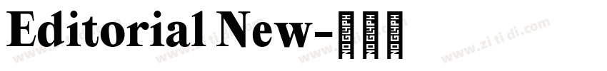 Editorial New字体转换